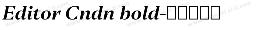 Editor Cndn bold字体转换